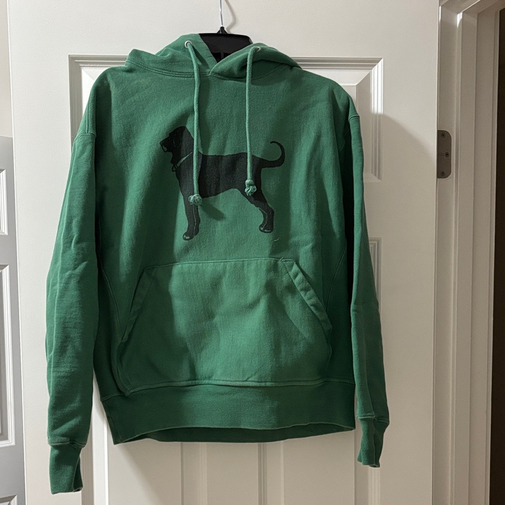 The Black Dog Green Sweatshirt with Black Logo